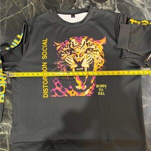 New Social Distortion Neon Leopard Graphic long sleeve Tee - "Born to Kill"